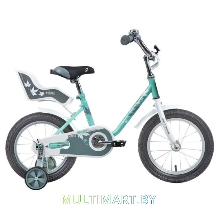 Детский велосипед Novatrack Maple 144MAPLE.GR9 (голубой/серый, 2019)